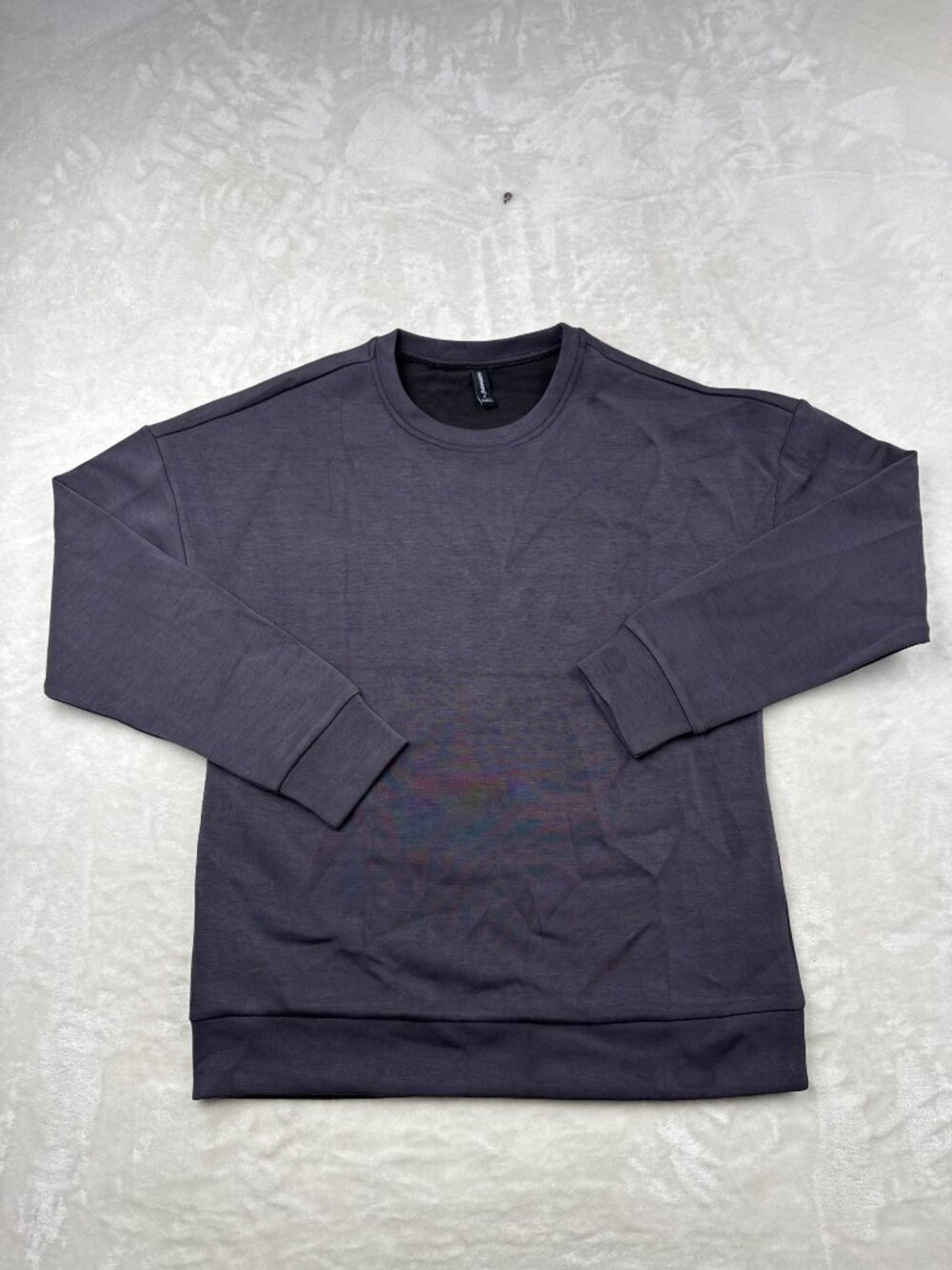 Lazypants Womens Crewneck Sweatshirt S Charcoal Gray Recycled Polyester Blend